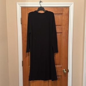 Free People midi black sweater dress